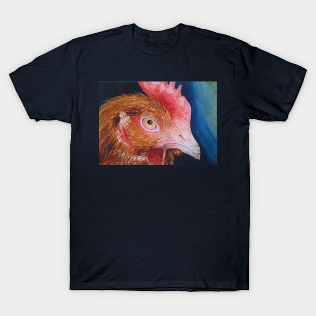 Chookie Watercolour Painting T-Shirt by Heatherian